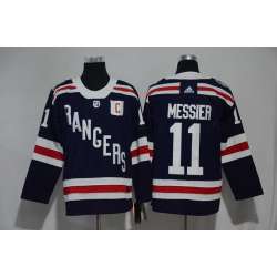 New York Rangers #11 Mark Messier Navy Adidas Stitched Jersey