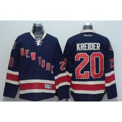 New York Rangers #20 Chris Kreider Dark Blue Jerseys