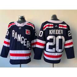 New York Rangers #20 Chris Kreider Navy Adidas Stitched Jersey