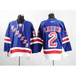 New York Rangers #2 Leetch Blue Jerseys.