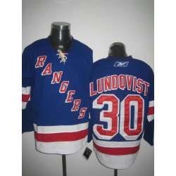 New York Rangers #30 H Lundqvist blue Jerseys