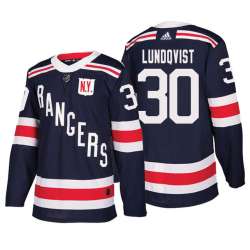 New York Rangers #30 Henrik Lundqvist Navy Adidas Stitched Jersey