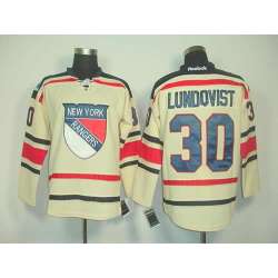 New York Rangers #30 Lundqvist cream winter classic Jerseys