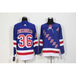 New York Rangers #36 Mats Zuccarell Blue Adidas Stitched Jersey