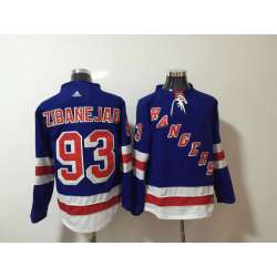 New York Rangers #93 Mika Zibanejad Blue Adidas Stitched Jersey