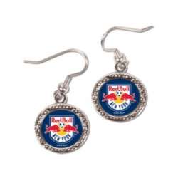 New York Red Bulls Earrings Round Style - Special Order