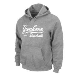 New York Yankees Pullover Hoodie Grey