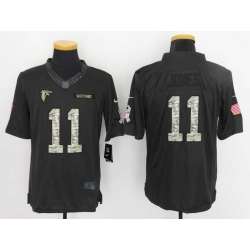 Nike Atlanta Falcons #11 Julio Jones Anthracite Salute To Service Men's Stitched Limited Jersey
