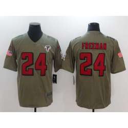 Nike Atlanta Falcons #24 Devonta Freeman Olive Salute To Service Limited Jerseys