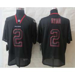 Nike Atlanta Falcons #2 Ryan Lights Out Black Elite Jersey