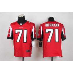 Nike Atlanta Falcons #71 Biermann Red Team Color Men's NFL Elite Jersey DingZhi