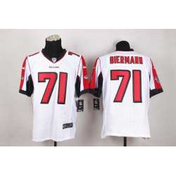 Nike Atlanta Falcons #71 Biermann White Team Color Men's NFL Elite Jersey DingZhi