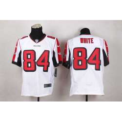 Nike Atlanta Falcons #84 White White Team Color Men's NFL Elite Jersey DingZhi
