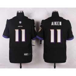 Nike Baltimore Ravens #11 Kamar Aiken Black Team Color Stitched Elite Jersey