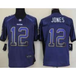 Nike Baltimore Ravens #12 Jacoby Jones 2013 Drift Fashion Purple Elite Jerseys