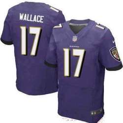 Nike Baltimore Ravens #17 Mike Wallace Purple Team Color Elite Jersey DingZhi