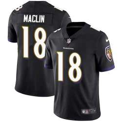 Nike Baltimore Ravens #18 Jeremy Maclin Men's Nike Limited Black Alternate Vapor Untouchable Player NFL Jersey