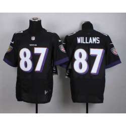 Nike Baltimore Ravens #18 Willams Black Team Color Men's NFL Elite Jersey DingZhi