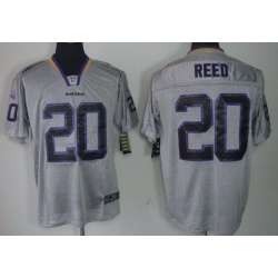 Nike Baltimore Ravens #20 Ed Reed Lights Out Gray Elite Jerseys