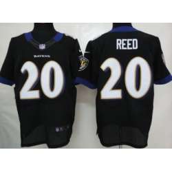 Nike Baltimore Ravens #20 Rd Reed Black Elite Jerseys