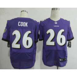 Nike Baltimore Ravens #26 Cook Purple Elite Jerseys