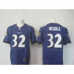 Nike Baltimore Ravens #32 Weddle Purple Team Color Stitched Elite Jersey
