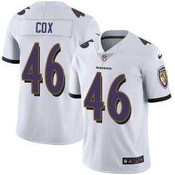 Nike Baltimore Ravens #46 Morgan Cox White NFL Vapor Untouchable Limited Jersey