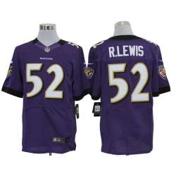 Nike Baltimore Ravens #52 Ray Lewis Purple Elite Jerseys