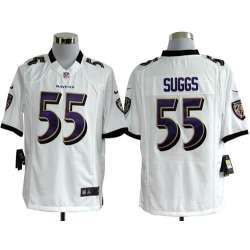 Nike Baltimore Ravens #55 Terrell Suggs game White Jerseys