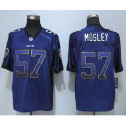 Nike Baltimore Ravens #57 Mosley Drift Fashion Purple Elite Jerseys