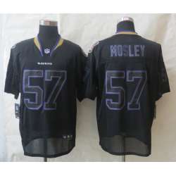 Nike Baltimore Ravens #57 Mosley Lights Out Black Elite Jerseys