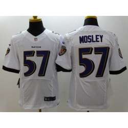 Nike Baltimore Ravens #57 Mosley White Elite Jerseys