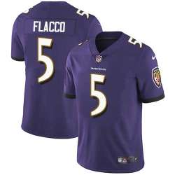 Nike Baltimore Ravens #5 Joe Flacco Purple Team Color NFL Vapor Untouchable Limited Jersey