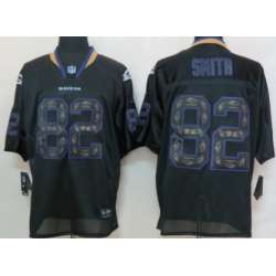 Nike Baltimore Ravens #82 Torrey Smith Lights Out Black Ornamented Elite Jerseys