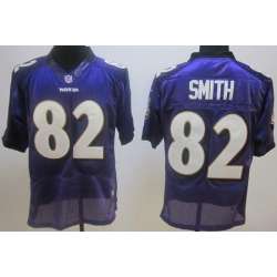 Nike Baltimore Ravens #82 Torrey Smith Purple Elite Jerseys