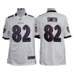 Nike Baltimore Ravens #82 Torrey Smith White Game Jerseys