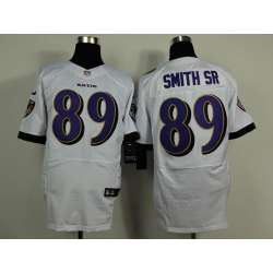 Nike Baltimore Ravens #89 Smith SR 2014 White Elite Jerseys
