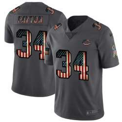Nike Bears 34 Walter Payton 2019 Salute To Service USA Flag Fashion Limited Jersey Dyin