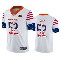 Nike Bears 52 Khalil Mack White USA Flag Fashion Limited Jersey Dyin