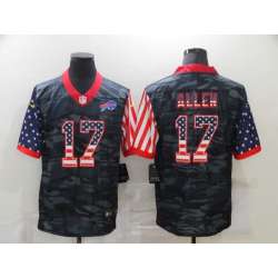 Nike Bills 17 Josh Allen Camo 2020 USA Flag Limited Jersey Dzhi
