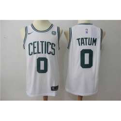 Nike Boston Celtics #0 Jayson Tatum White Swingman Stitched NBA Jersey