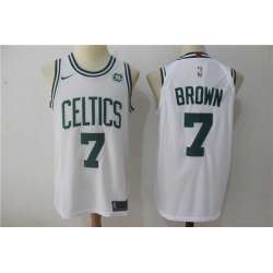 Nike Boston Celtics #7 Jaylen Brown White Stitched NBA Jersey