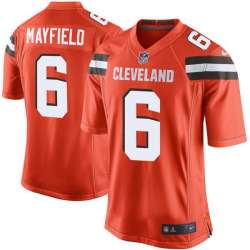 Nike Browns 6 Baker Mayfield Orange 2018 NFL Draft Pick Elite Jersey Dzhi