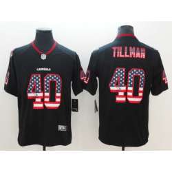 Nike Cardinals 40 Pat Tillman Black USA Flag Fashion Color Rush Limited Jersey