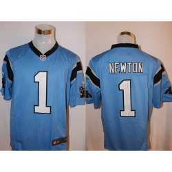 Nike Carolina Panthers #1 Cam Newton Blue Team Color Stitched Game Jersey