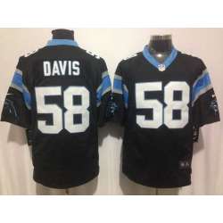 Nike Carolina Panthers #58 Thomas Davis Black Team Color Stitched Game Jersey