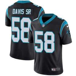Nike Carolina Panthers #58 Thomas Davis Sr Black Team Color NFL Vapor Untouchable Limited Jersey