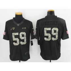 Nike Carolina Panthers #59 Luke Kuechly Anthracite Salute To Service Men's Stitched Limited Jersey