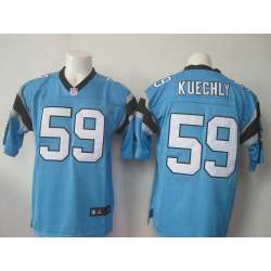 Nike Carolina Panthers #59 Luke Kuechly Light Blue Elite Jerseys