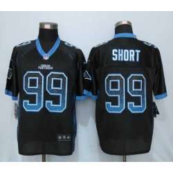 Nike Carolina Panthers #99 Short Drift Fashion Black Elite Jersey